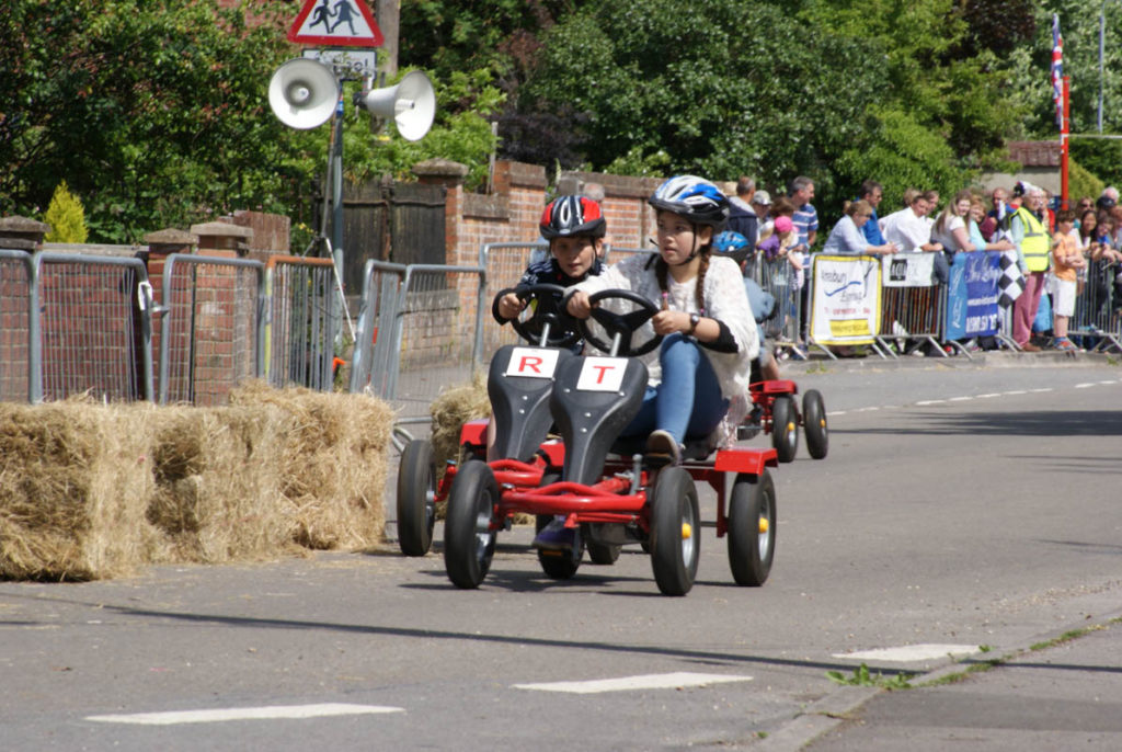 Go-kart racing in Netheravon, Wiltshire