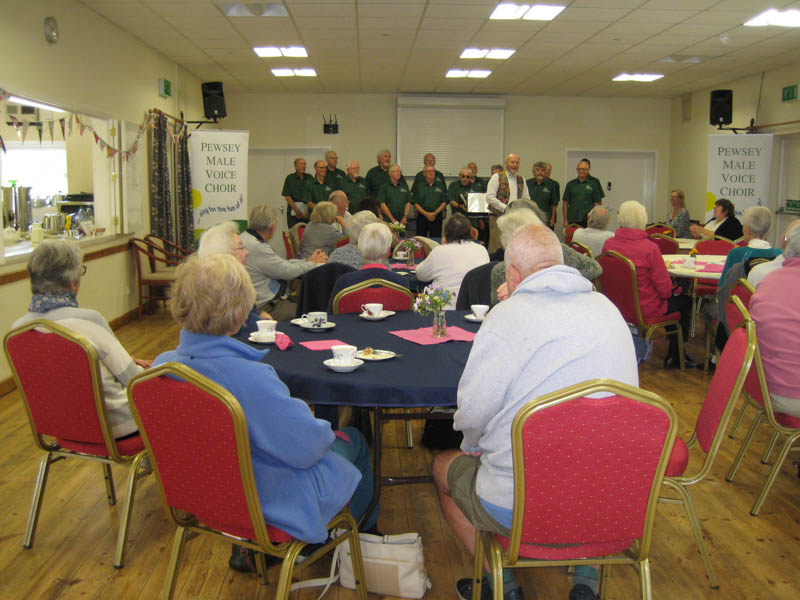 Pewsey Male Voice Choir entertained at The Cheerful Cuppa