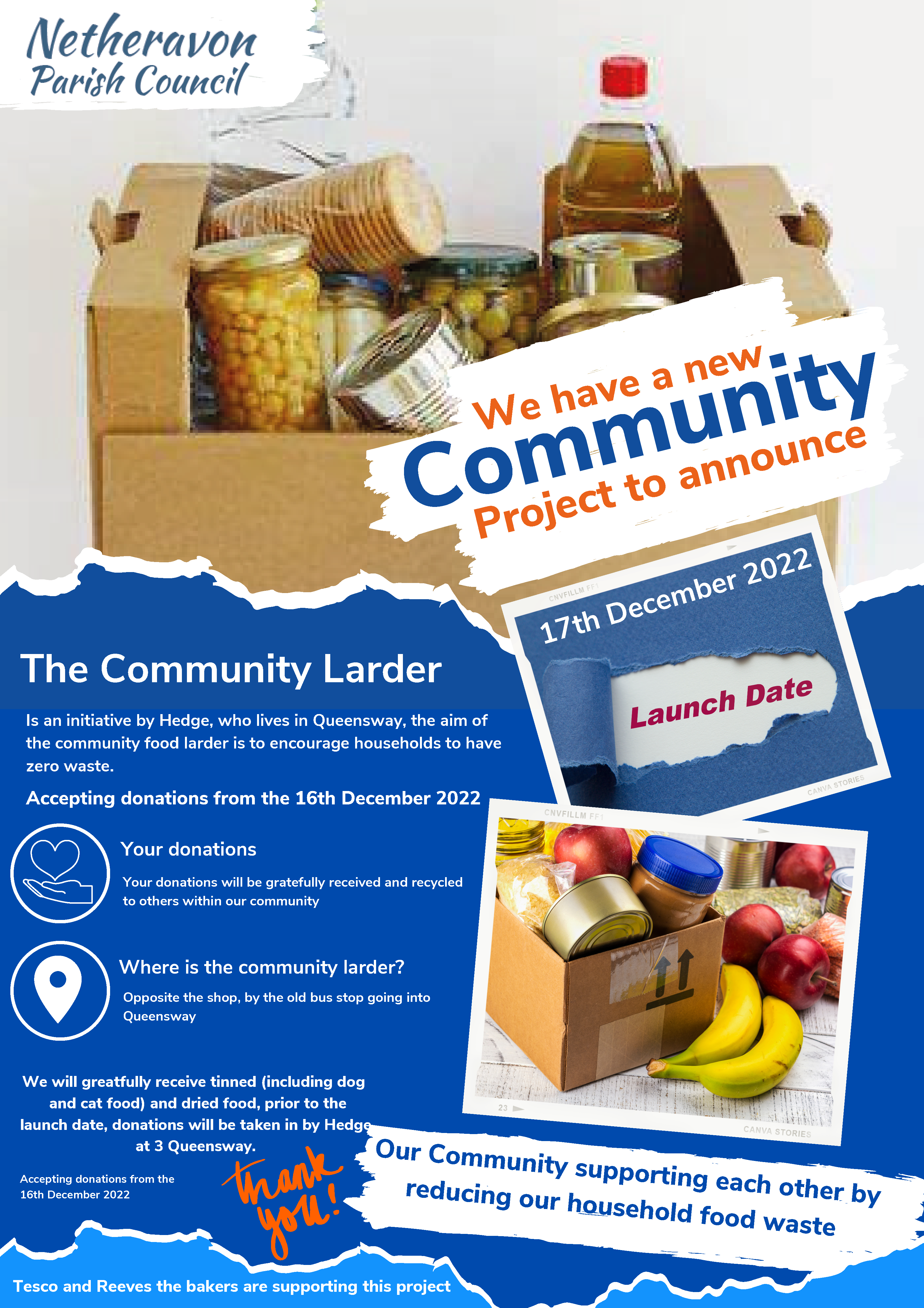 NPC Community food larder poster